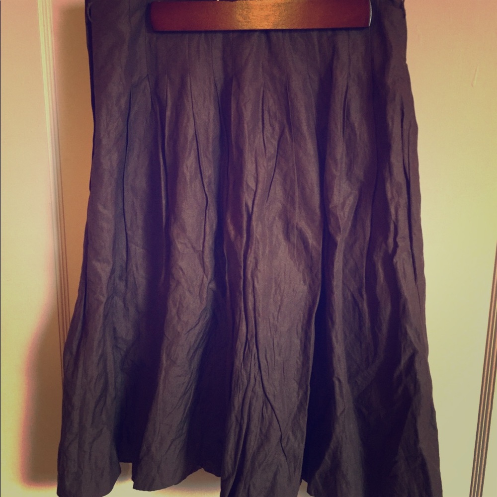 H&M taffeta pleat skirt